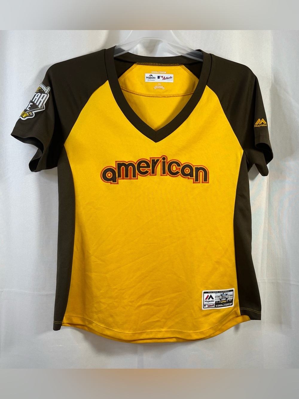 2016 MLB All-Star Game American Majestic Authentic Jersey Womens CoolBase Large